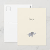 Little Elephant Bedankt Card Briefkaart (Voorkant / Achterkant)