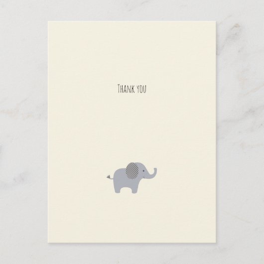 Little Elephant Bedankt Card Briefkaart (Voorkant)
