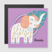 Little Elephant Boho aangepaste naam (Voorkant / Achterkant)