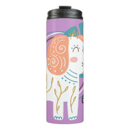 Little Elephant Boho aangepaste naam Thermosbeker
