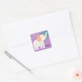 Little Elephant Boho aangepaste naam Vierkante Sticker (Envelop)