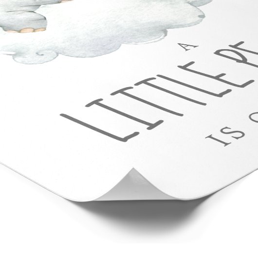 Little Elephant Boy Little Peanut Baby shower Poster (Hoek)