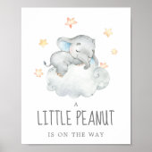 Little Elephant Boy Little Peanut Baby shower Poster (Voorkant)