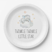 Little Elephant Boy Twinkle Twinkle Little Star Papieren Bordje (Voorkant)
