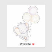 Little Elephant Cute Animal Sticker (Vel)