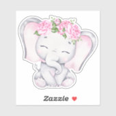 Little Elephant Cute Animal Sticker (Vel)