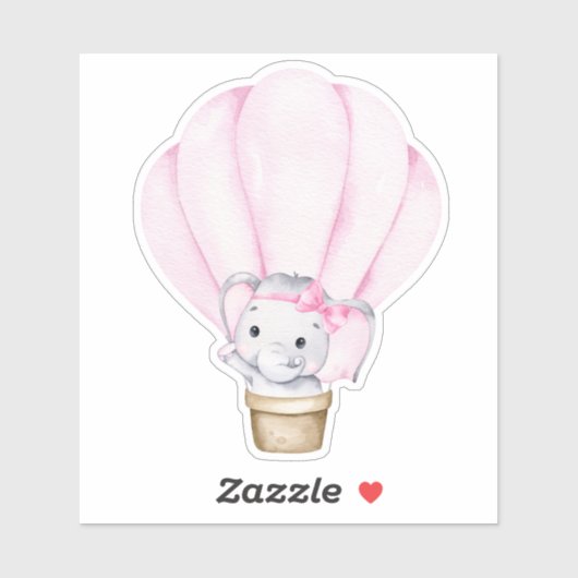 Little Elephant Cute Animal Sticker (Vel)