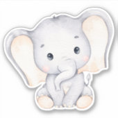 Little Elephant Cute Animal Sticker (Voorkant)