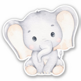 Little Elephant Cute Animal Sticker