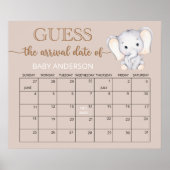 Little Elephant eens Due Date Calendar Poster (Voorkant)