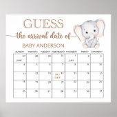 Little Elephant eens Due Date Calendar Poster (Voorkant)