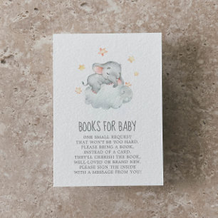 Little Elephant Girl Baby shower Books for Baby Informatiekaartje