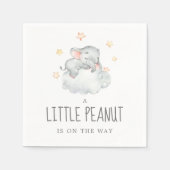 Little Elephant Girl Little Peanut Baby shower Servet (Voorkant)