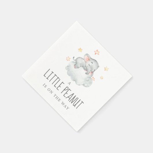 Little Elephant Girl Little Peanut Baby shower Servet (Hoek)