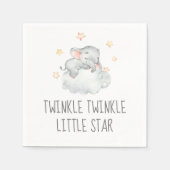 Little Elephant Girl Twinkle Twinkle Little Star Servet (Voorkant)