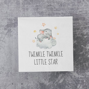 Little Elephant Girl Twinkle Twinkle Little Star Servet