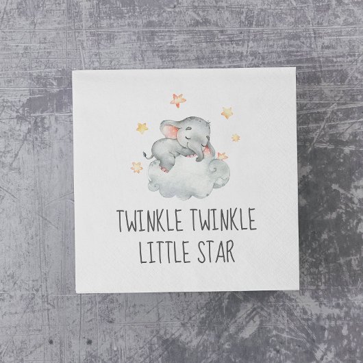 Little Elephant Girl Twinkle Twinkle Little Star Servet
