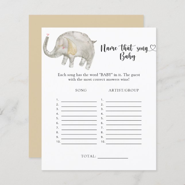 Little Elephant Name die Baby Song (Voorkant / Achterkant)