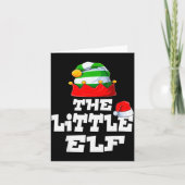 Little Elf Family Matching Christmas Group Pajama  Kaart (Voorkant)