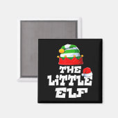 Little Elf Family Matching Christmas Group Pajama  Magneet (Voorkant / Achterkant)