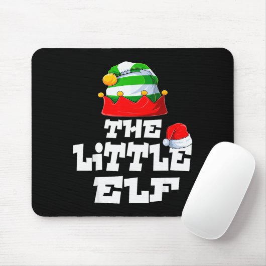Little Elf Family Matching Christmas Group Pajama Muismat (Met muis)
