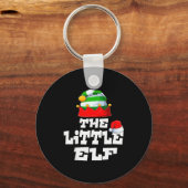 Little Elf Family Matching Christmas Group Pajama Sleutelhanger (Voorkant)