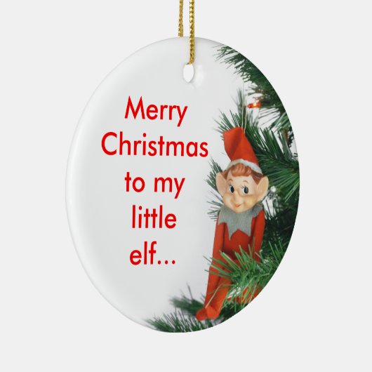 Little Elf Keramisch Ornament (Rechts)