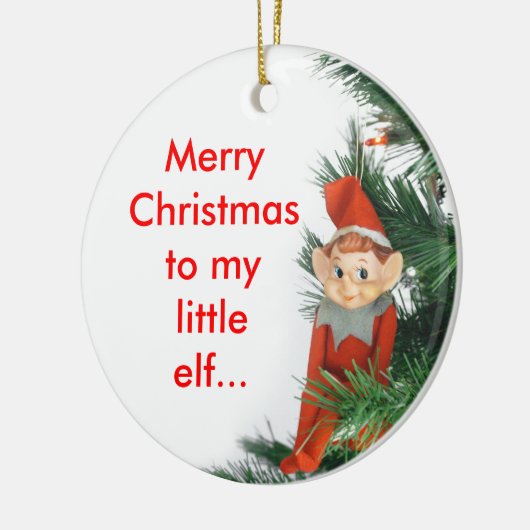 Little Elf Keramisch Ornament (Links)