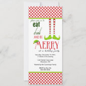 Little Elf Kerstfeestay Invitation Kaart (Voorkant)