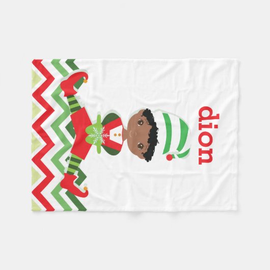 Little Elf | kerstgebak Fleece Deken (Voorkant (Horizontaal))