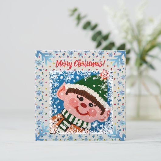 Little Elf Magnet Card (Staand voorkant)