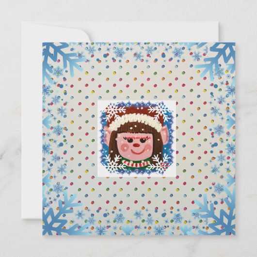 Little Elf Magnet Card (Achterkant)