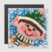 Little Elf Magnet Card (Voorkant / Achterkant)