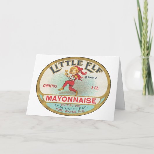 Little Elf Mayonnaise - label Feestdagen Kaart (Voorkant)