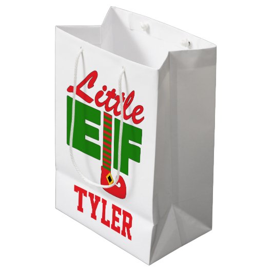 Little Elf Medium Cadeauzakje (Voorkant Gekanteld)