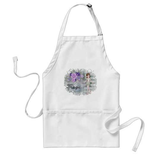 Little Elf met Flowers Label Series Standaard Schort (Voorkant)