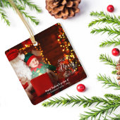 Little Elf Sees Santa Merry Vakantie Groeten Keramisch Ornament