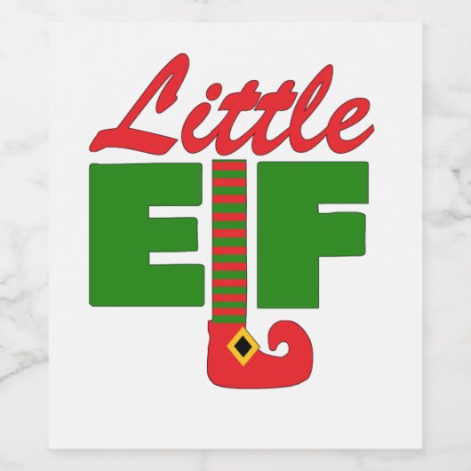 Little Elf Wijn Etiket (Enkel label)