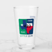 Little Elm, Texas & FM 423 Road, Pint Glass Glas (Voorkant)