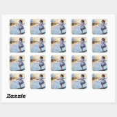 “Little Eml'y” door Jessie Willcox Smith Vierkante Sticker (Vel)