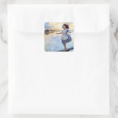 “Little Eml'y” door Jessie Willcox Smith Vierkante Sticker (Tas)