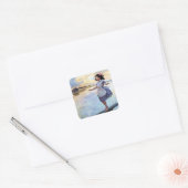 “Little Eml'y” door Jessie Willcox Smith Vierkante Sticker (Envelop)
