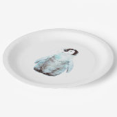 Little Emperor Penguin Watercolor Papieren Bordje (Gekanteld)