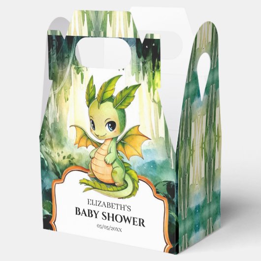 Little Enchanted Dragon Baby shower Bedankdoosjes (Geopend)