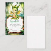 Little Enchanted Dragon Baby shower Informatiekaartje (Voorkant / Achterkant)