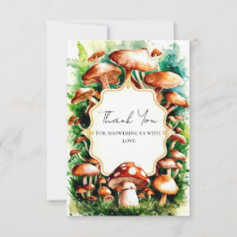 Little Enchanted Mushroom Baby shower Bedankkaart
