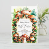 Little Enchanted Mushroom Baby shower Kaart (Staand voorkant)