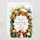 Little Enchanted Mushroom Baby shower Kaart (Voorkant / Achterkant)