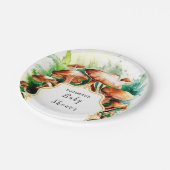 Little Enchanted Mushroom Baby shower Papieren Bordje (Gekanteld)