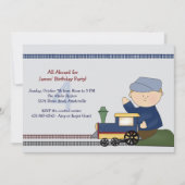 Little Engineer Birthday Party Invitation Kaart (Voorkant)